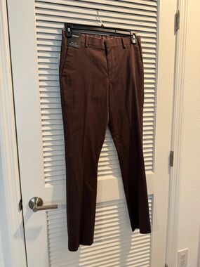 Murano Men's Dark Brown Dress Pants - Slim Tailored